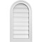 Ekena Millwork Round Top Surface Mount PVC Gable Vent: Functional, w/ 2"W x 1-1/2"P Brickmould Frame, 14"W x 26"H GVPRT14X2602SF - alternate 1